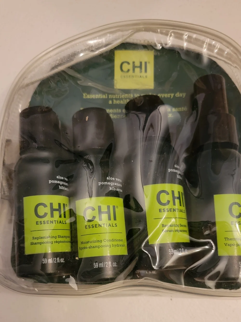 Essentials Travel Hair Care Set - Black & Lime Green